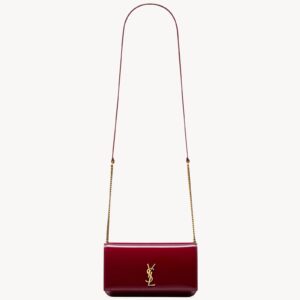 Cassandre Phone Case en cuir verni – Rouge